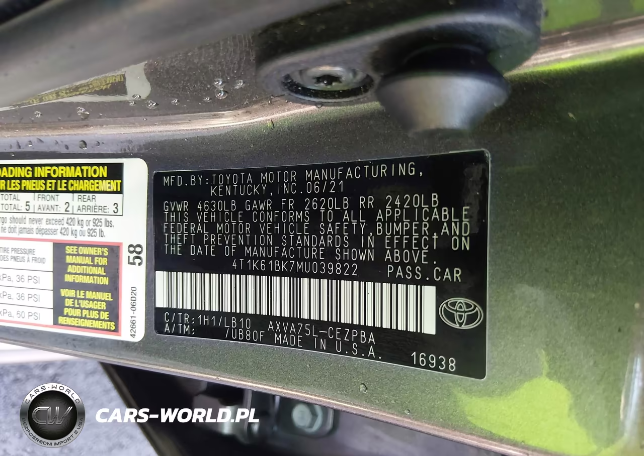 2021 Toyota Camry Xse Awd VIN:4T1K61BK7MU039822 - 9