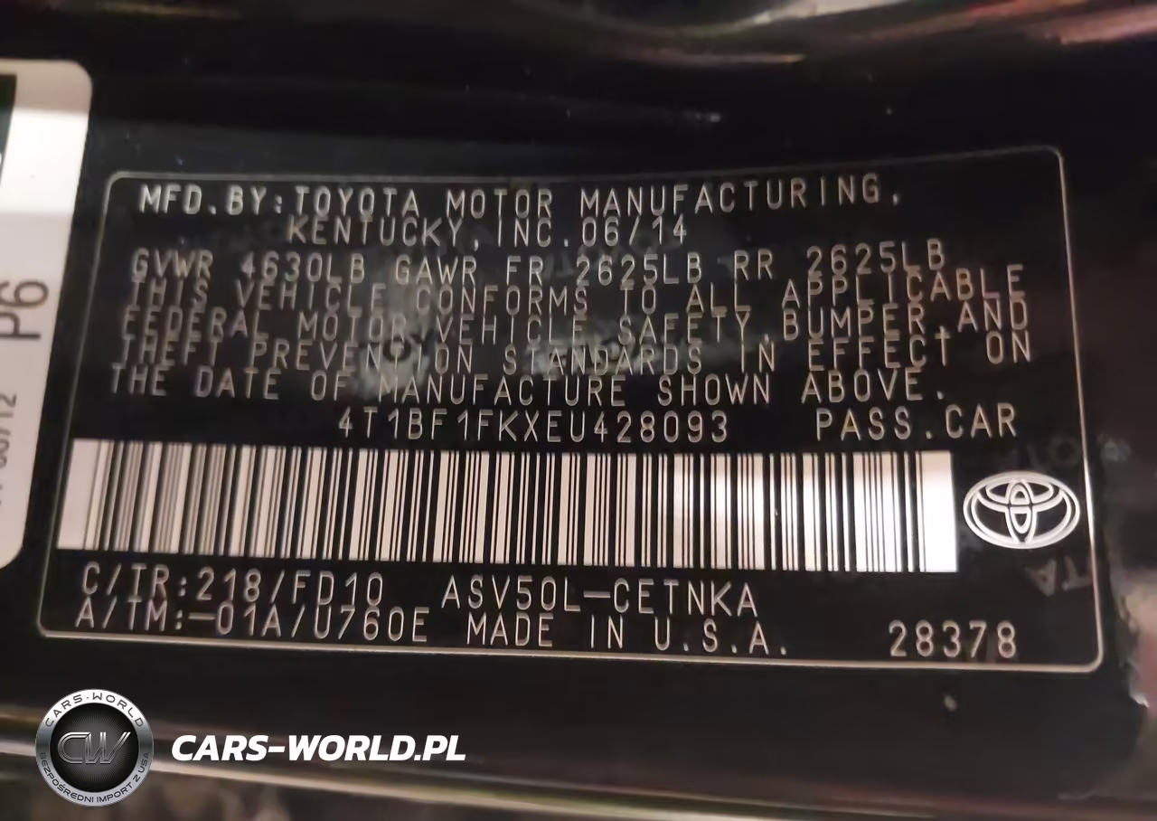 2014 Toyota Camry Le VIN:4T1BF1FKXEU428093 - 9