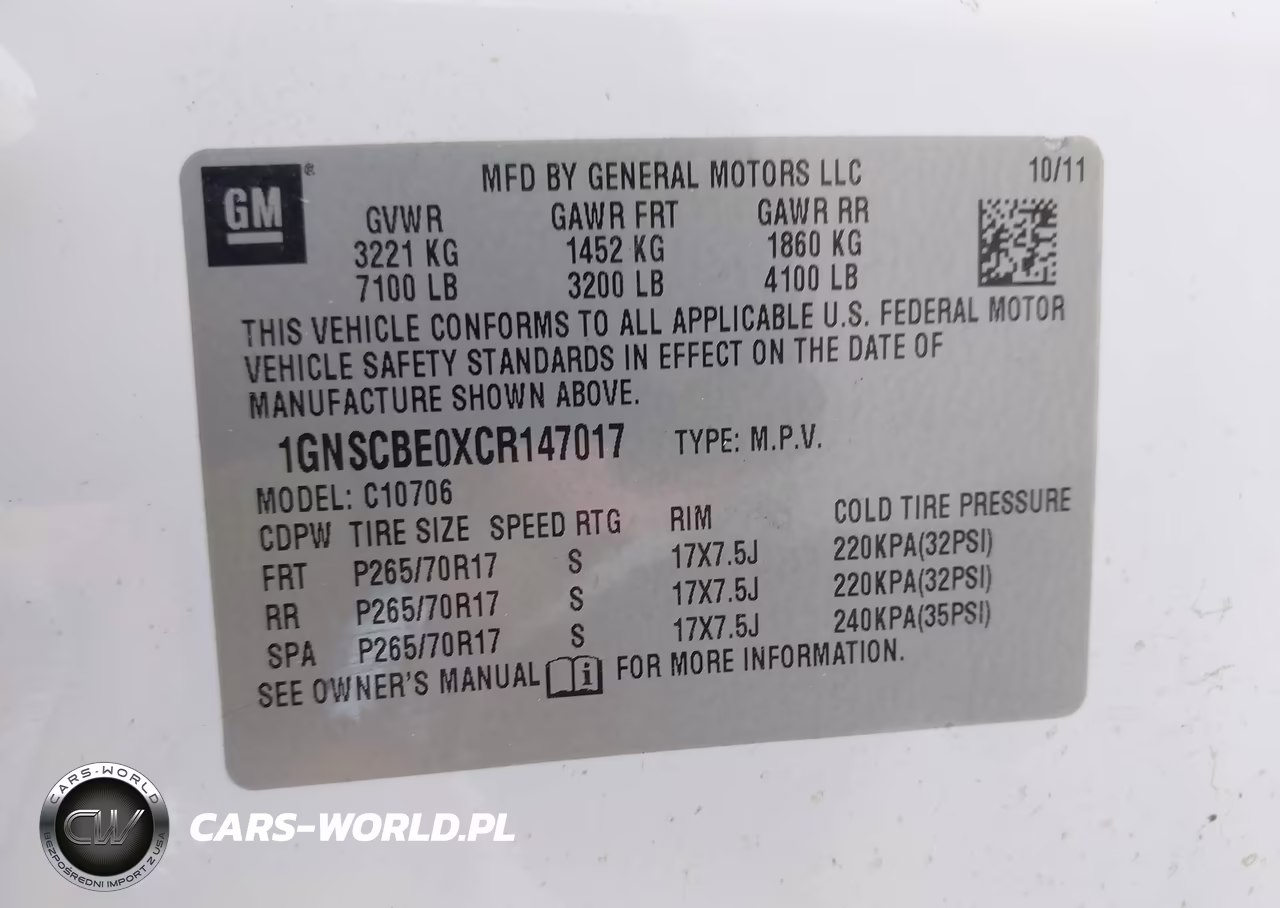 2012 Chevrolet Tahoe Lt VIN:1GNSCBE0XCR147017 - 9