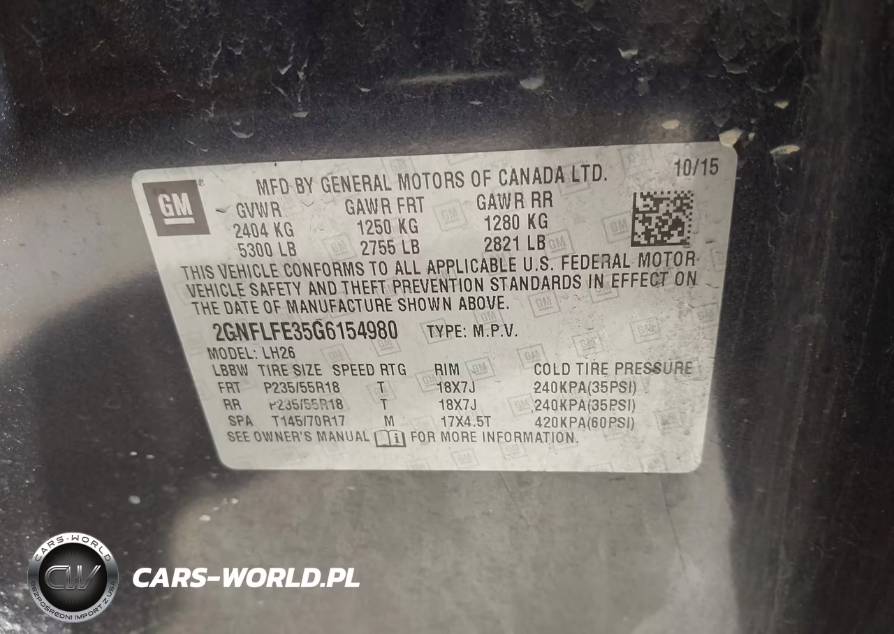 2016 Chevrolet Equinox Lt VIN:2GNFLFE35G6154980 - 9