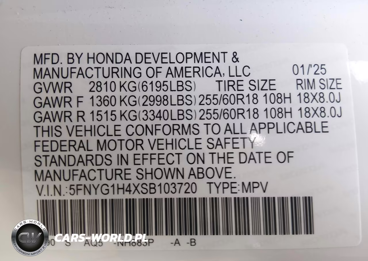 2025 Honda Pilot Ex-L VIN:5FNYG1H4XSB103720 - 9