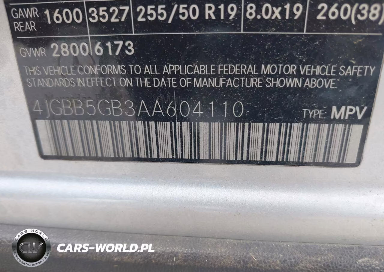 2010 Mercedes-Benz Ml 350 VIN:4JGBB5GB3AA604110 - 9