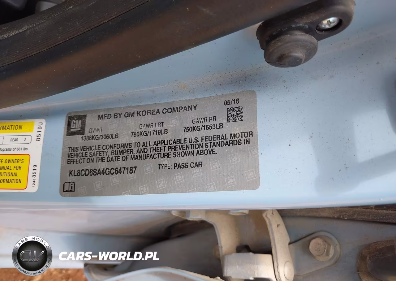 2016 Chevrolet Spark 1Lt Cvt VIN:KL8CD6SA4GC647187 - 9