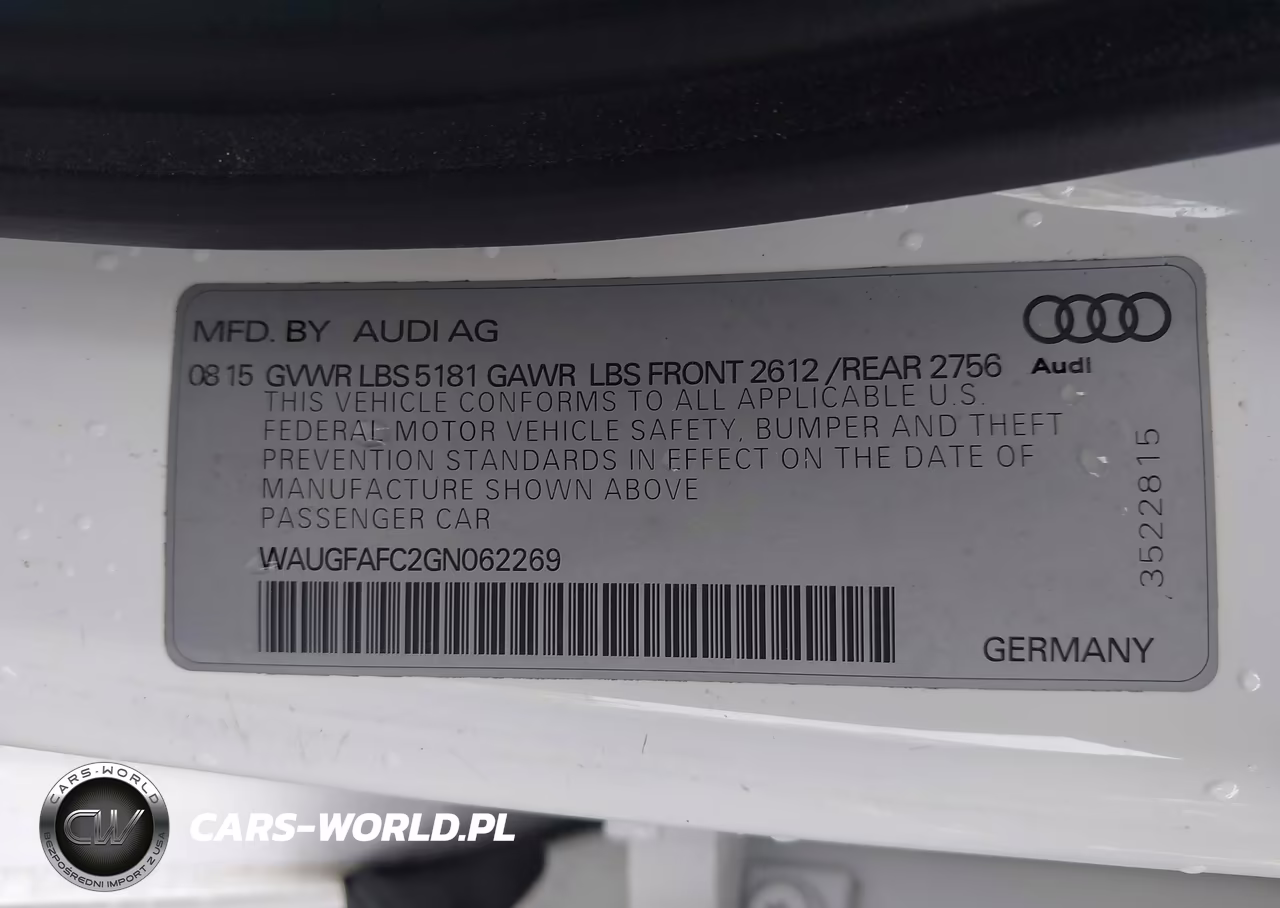 2016 Audi A6 2.0T Premium Plus VIN:WAUGFAFC2GN062269 - 9