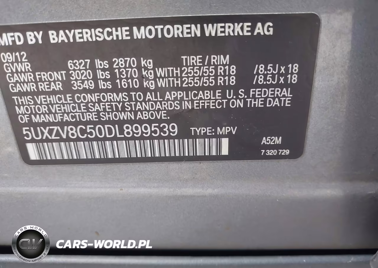 2013 BMW X5 xDrive50I VIN:5UXZV8C50DL899539 - 9