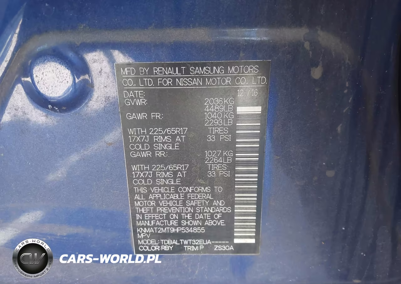 2017 Nissan Rogue Sv VIN:KNMAT2MT9HP534855 - 9