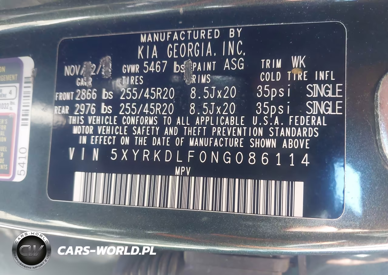 2022 Kia Sorento X-Line Sx Prestige VIN:5XYRKDLF0NG086114 - 9