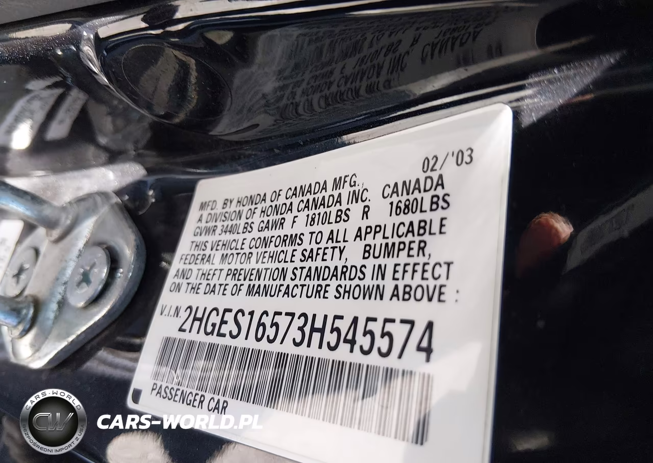 2003 Honda Civic Lx VIN:2HGES16573H545574 - 9