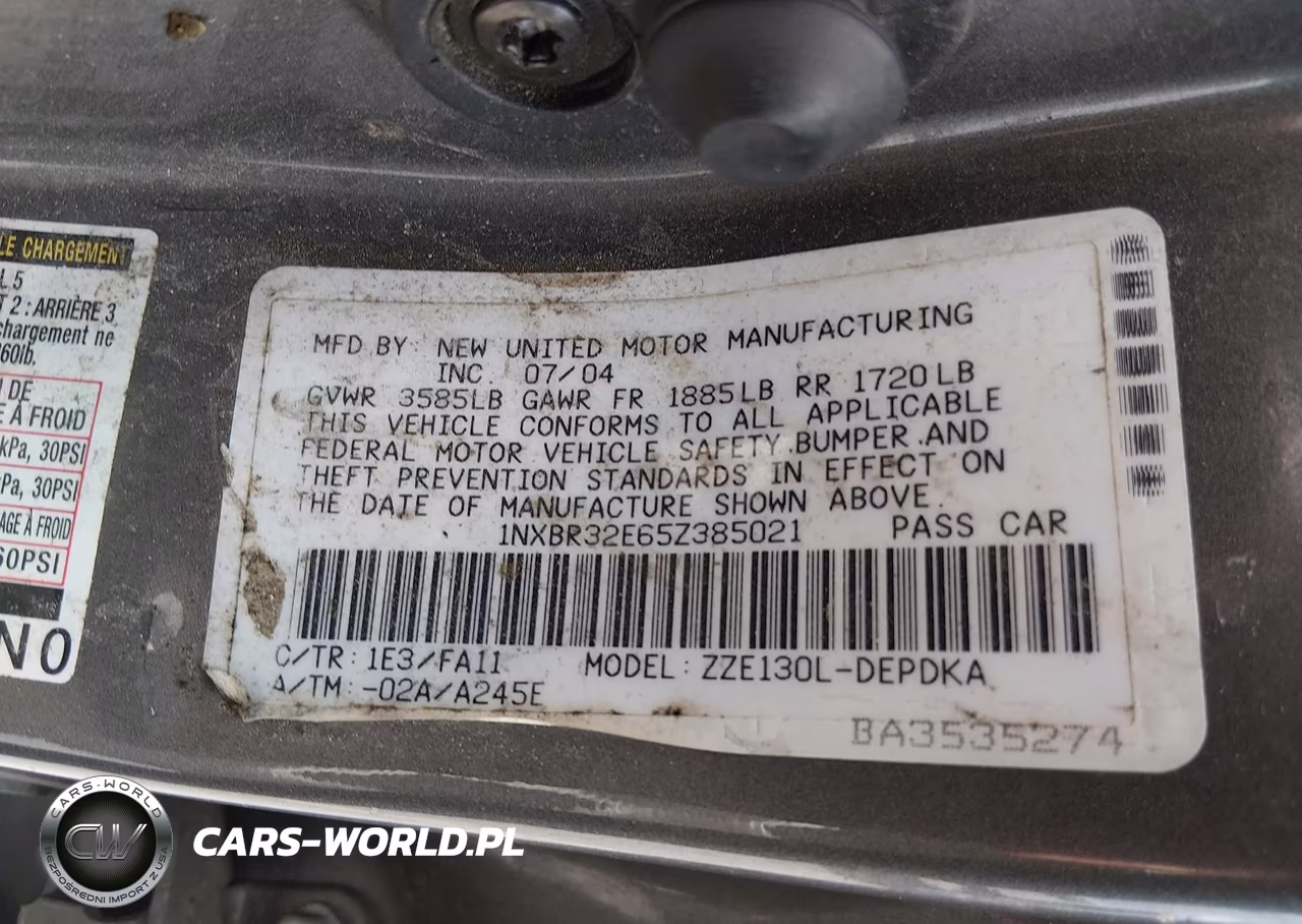 2005 Toyota Corolla Ce VIN:1NXBR32E65Z385021 - 9