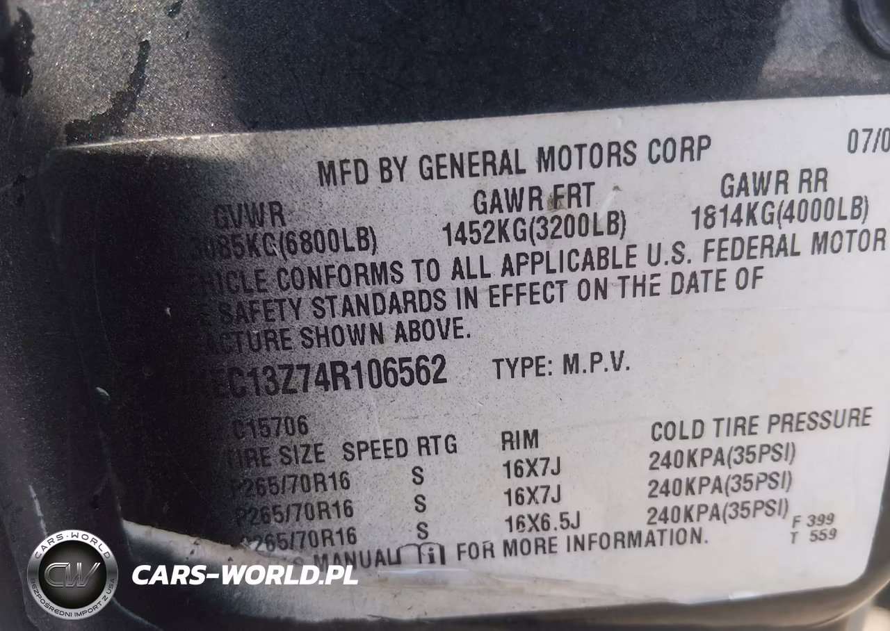 2004 GMC Yukon Slt VIN:1GKEC13Z74R106562 - 9