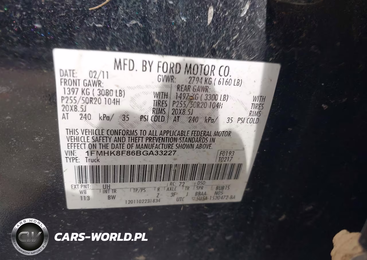 2011 Ford Explorer Limited VIN:1FMHK8F86BGA33227 - 9
