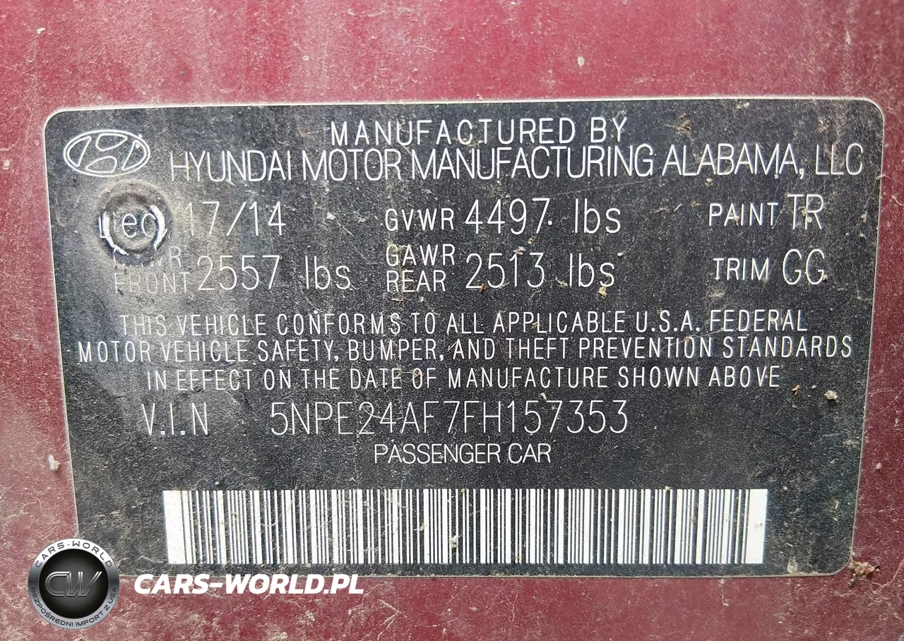 2015 Hyundai Sonata Se VIN:5NPE24AF7FH157353 - 9