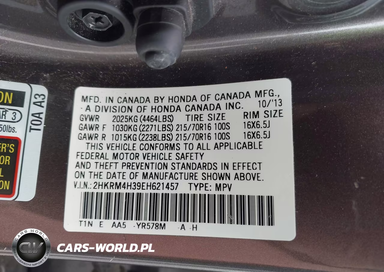 2014 Honda Cr-V Lx VIN:2HKRM4H39EH621457 - 9