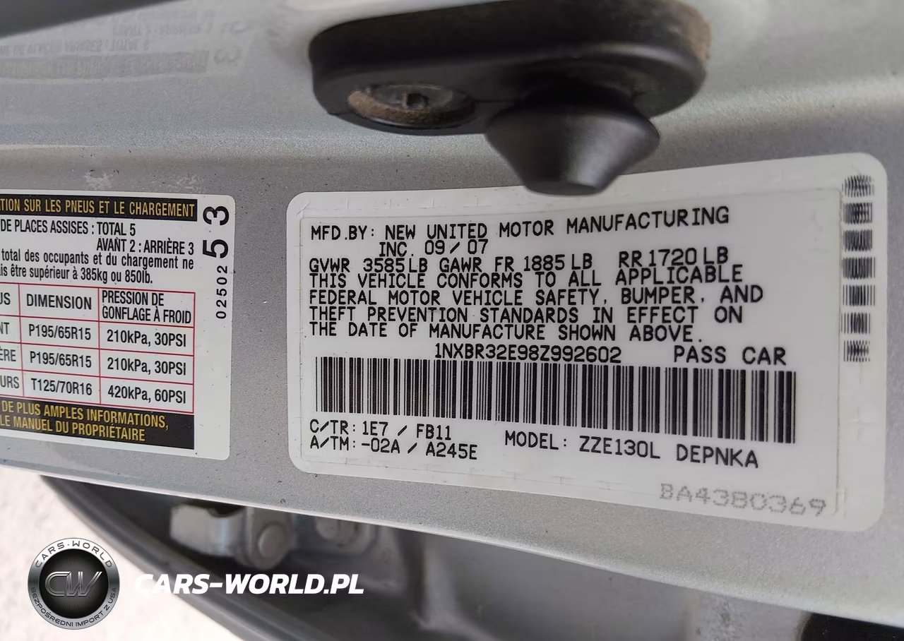 2008 Toyota Corolla Le VIN:1NXBR32E98Z992602 - 9