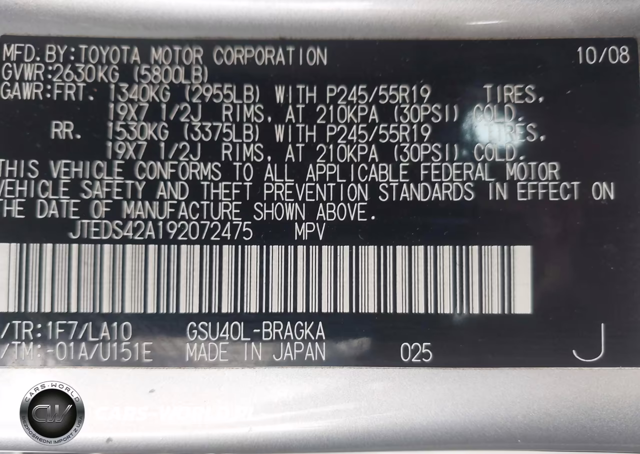 2009 Toyota Highlander Limited VIN:JTEDS42A192072475 - 9