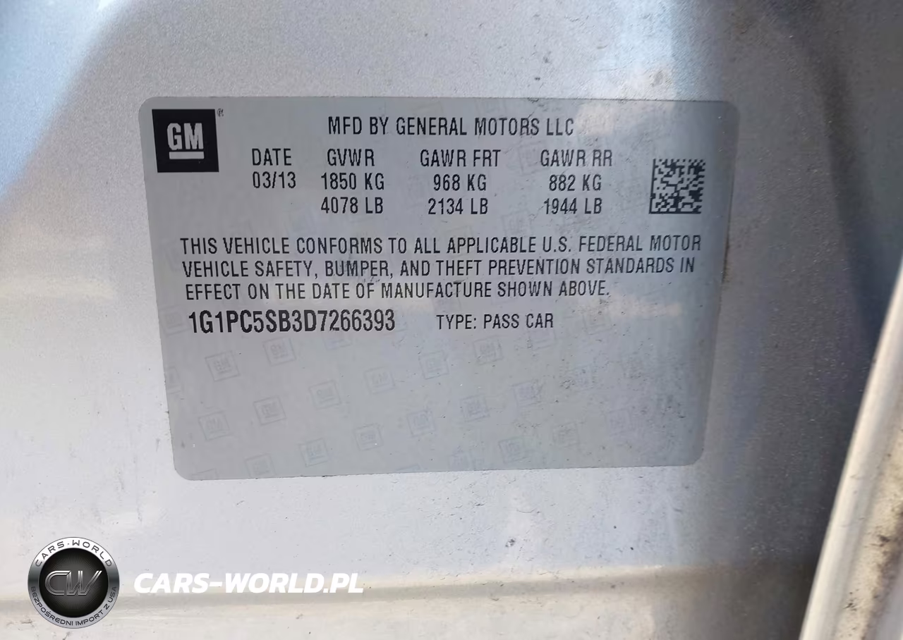 2013 Chevrolet Cruze 1Lt Auto VIN:1G1PC5SB3D7266393 - 9