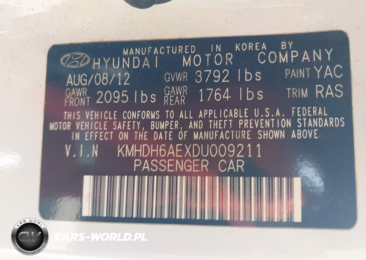 2013 Hyundai Elantra Se VIN:KMHDH6AEXDU009211 - 9