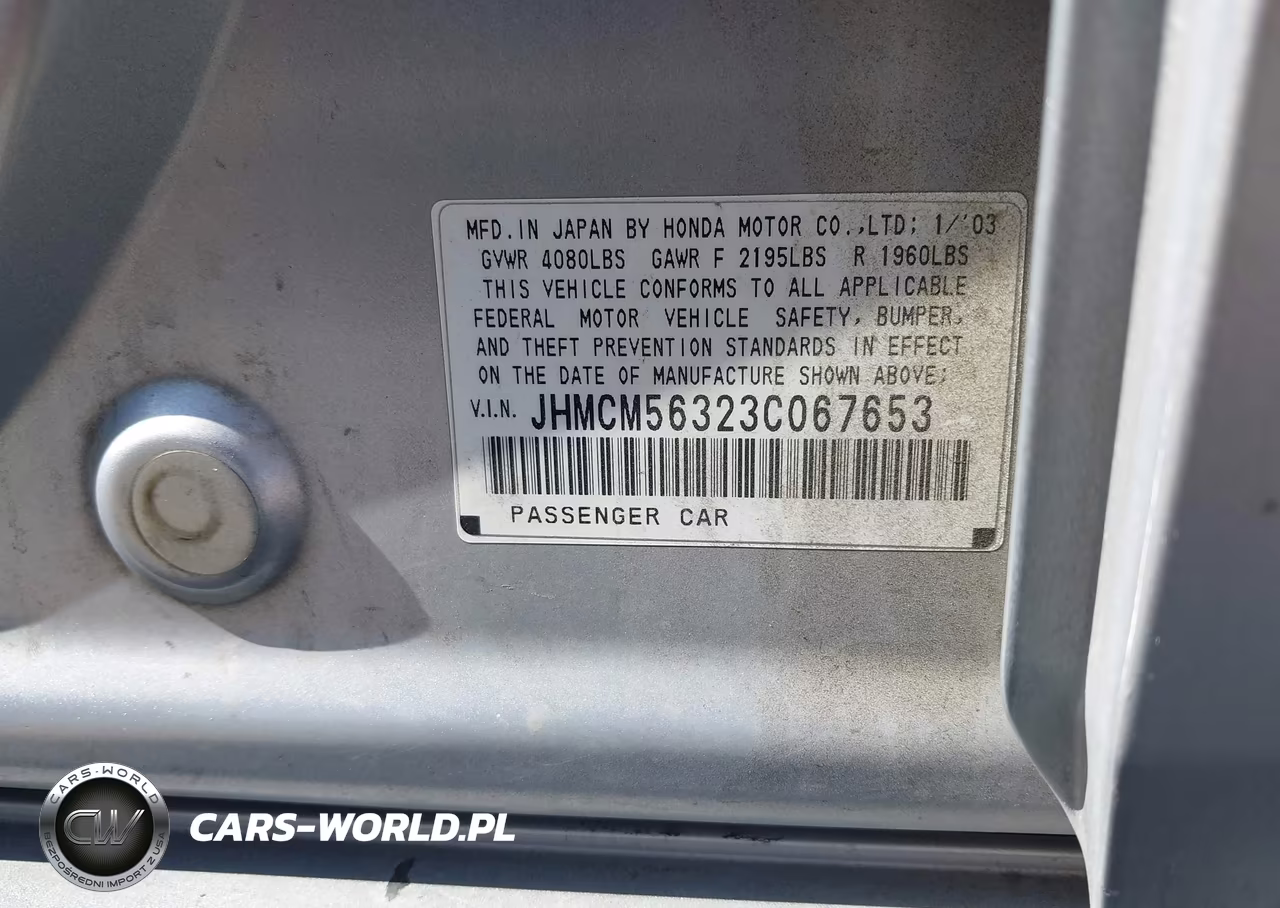 2003 Honda Accord Sdn Lx VIN:JHMCM56323C067653 - 9