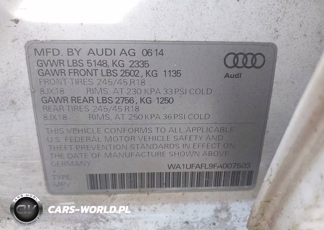 2015 Audi Allroad 2.0T Premium VIN:WA1UFAFL9FA007503 - 9