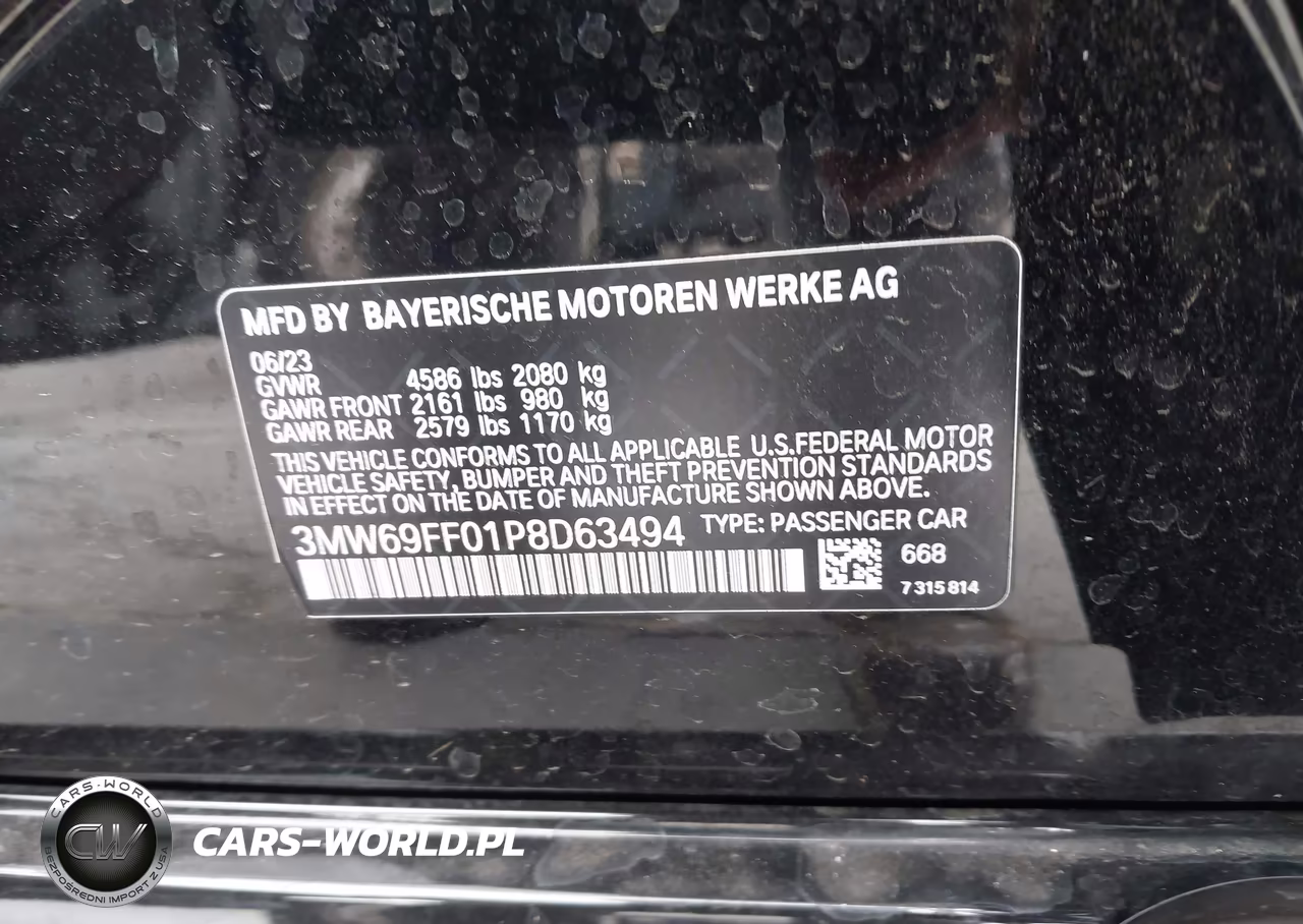 2023 BMW 330I VIN:3MW69FF01P8D63494 - 9