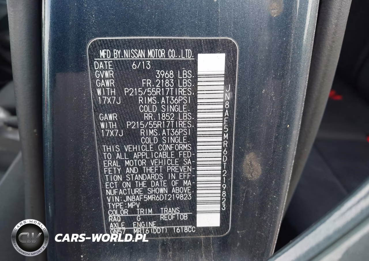 2013 Nissan Juke Sv VIN:JN8AF5MR6DT219823 - 9