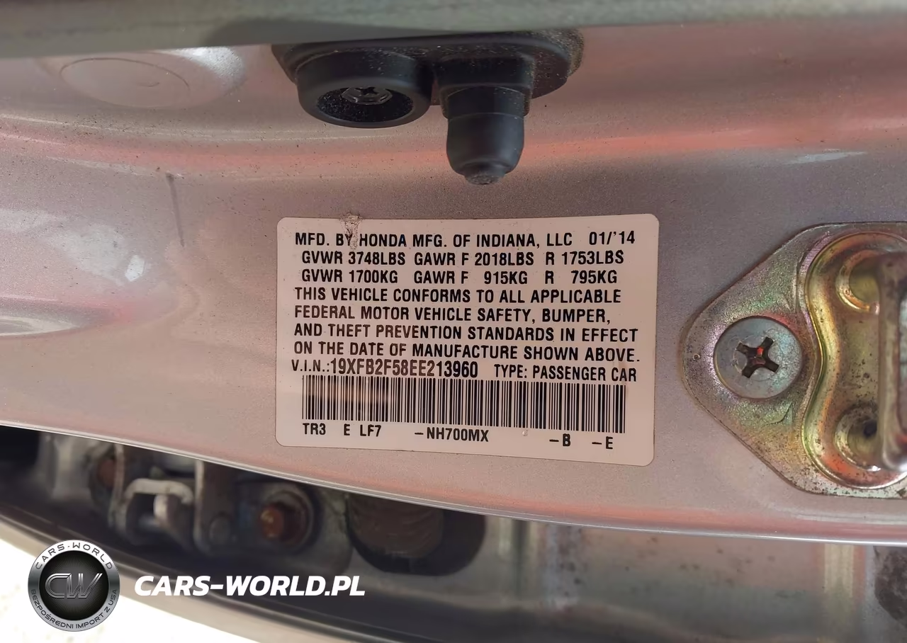 2014 Honda Civic Lx VIN:19XFB2F58EE213960 - 9