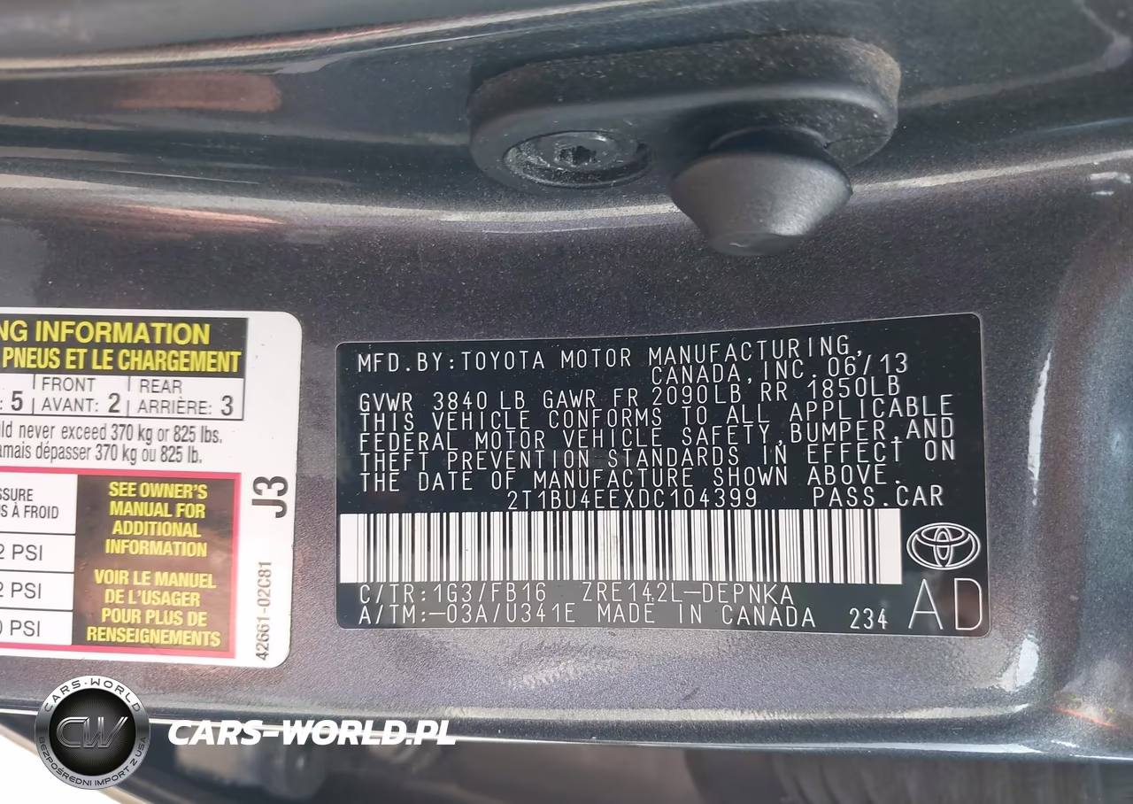 2013 Toyota Corolla Le VIN:2T1BU4EEXDC104399 - 9