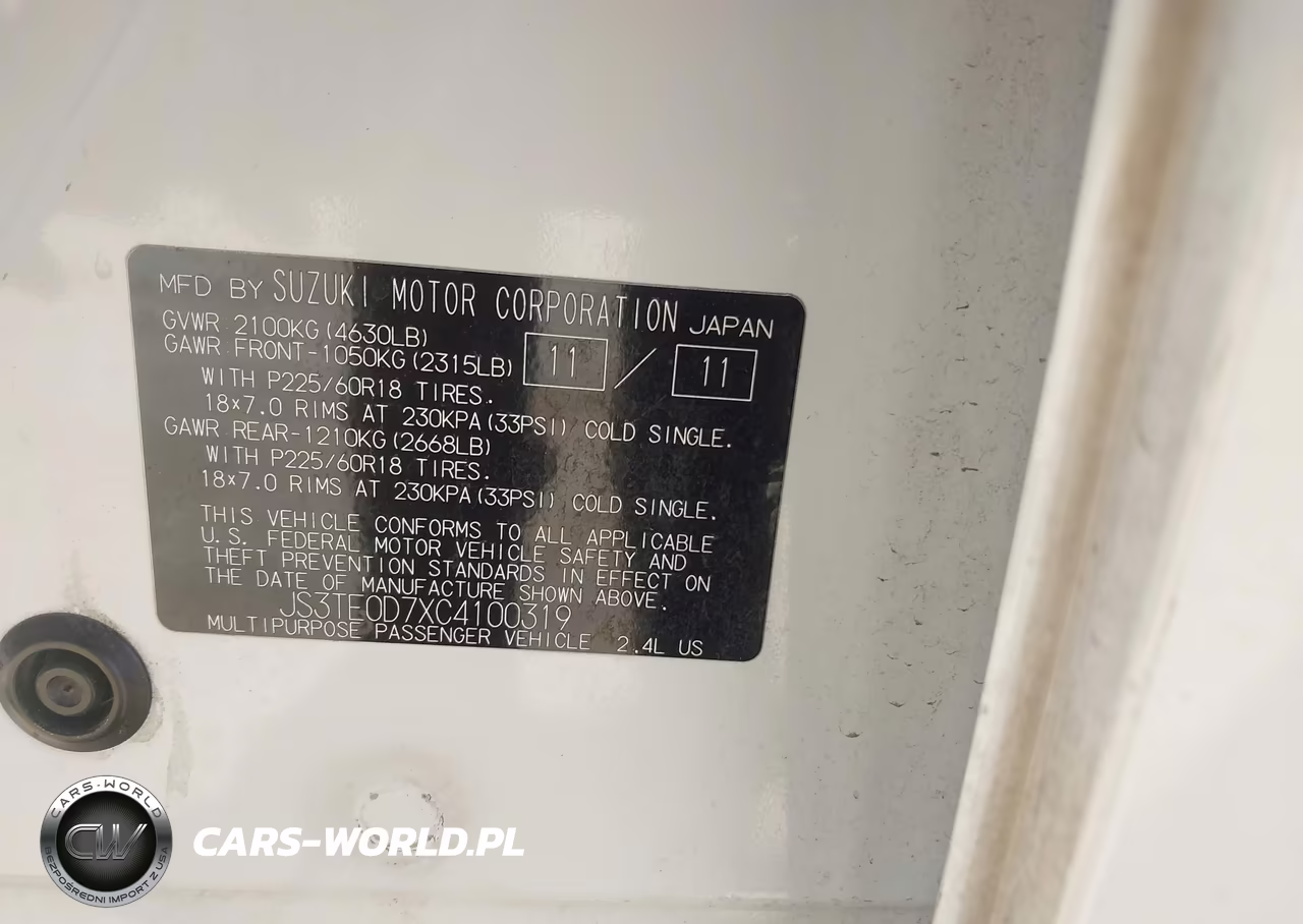 2012 Suzuki Grand Vitara Limited VIN:JS3TE0D7XC4100319 - 9