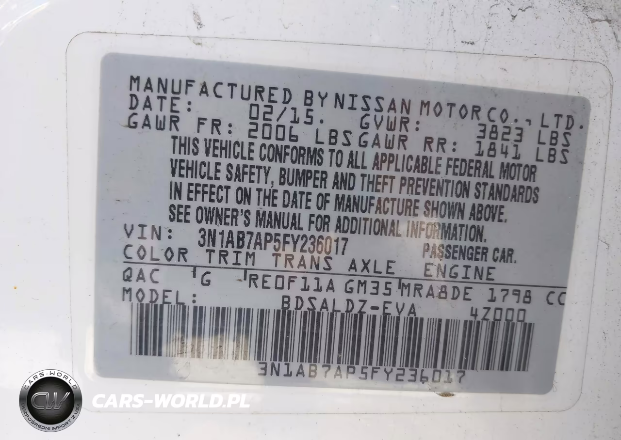2015 Nissan Sentra Sv VIN:3N1AB7AP5FY236017 - 9