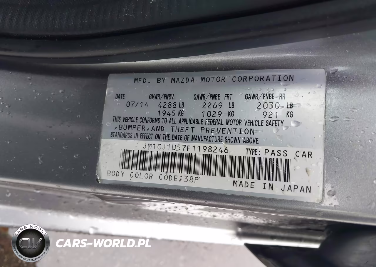 2015 Mazda Mazda6 I Sport VIN:JM1GJ1U57F1198246 - 9