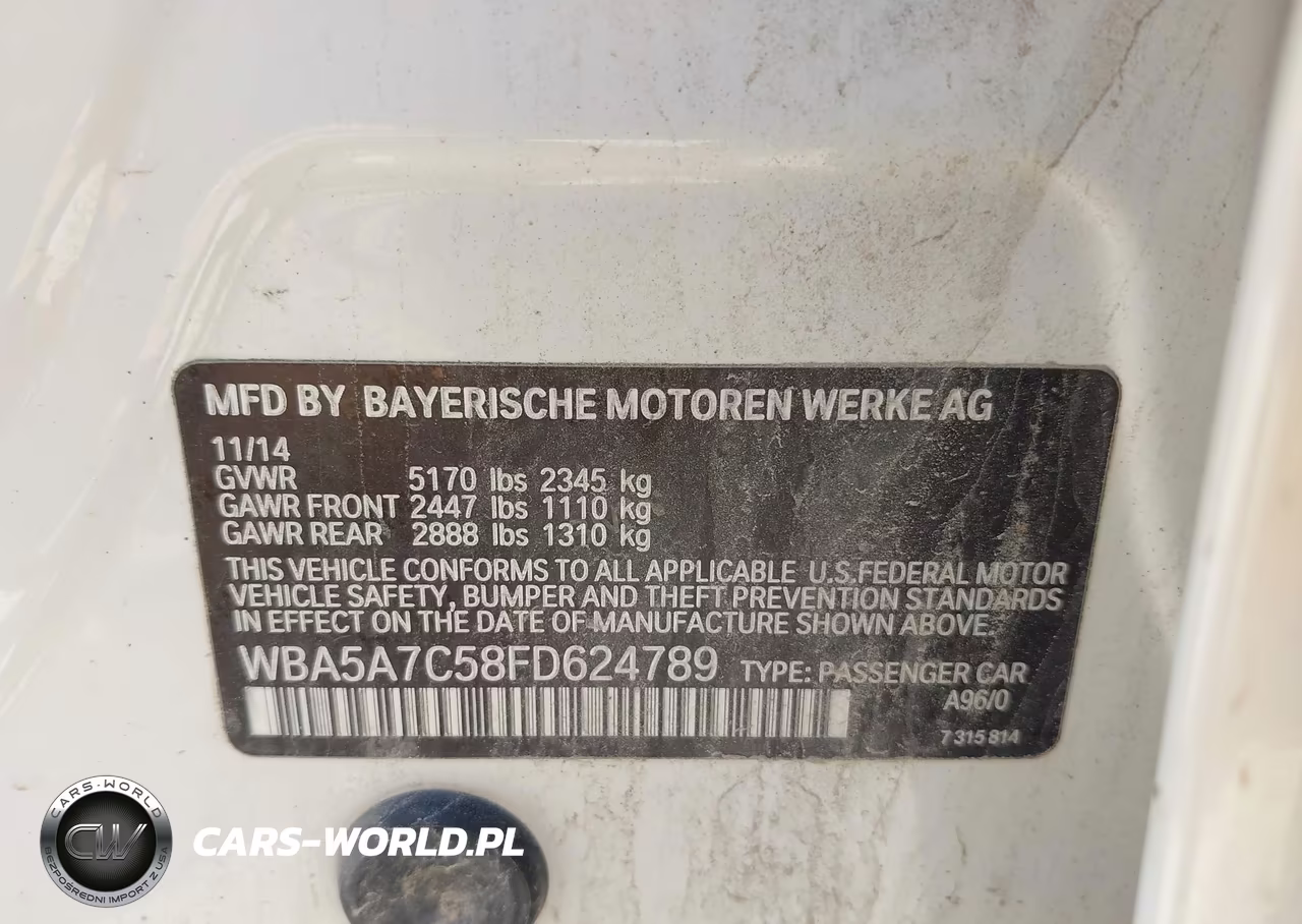 2015 BMW 528I xDrive VIN:WBA5A7C58FD624789 - 9