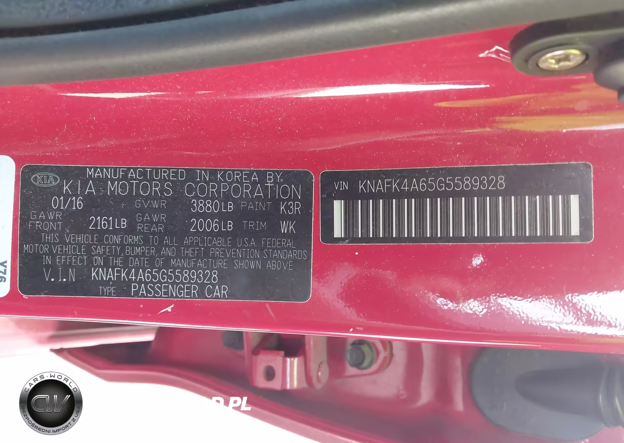 KIA FORTE VIN:KNAFK4A65G5589328 - 9