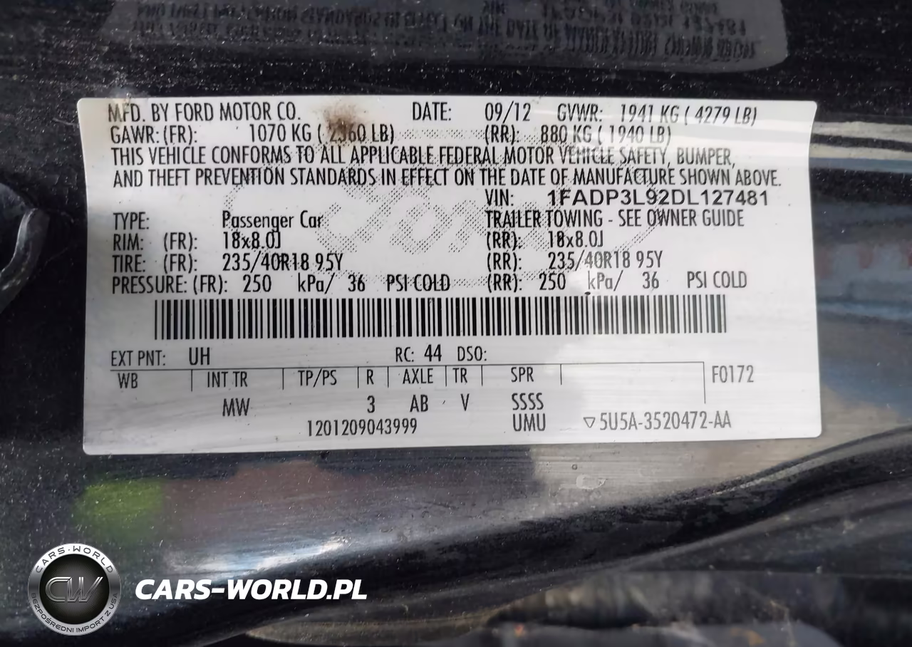 2013 Ford Focus St VIN:1FADP3L92DL127481 - 9