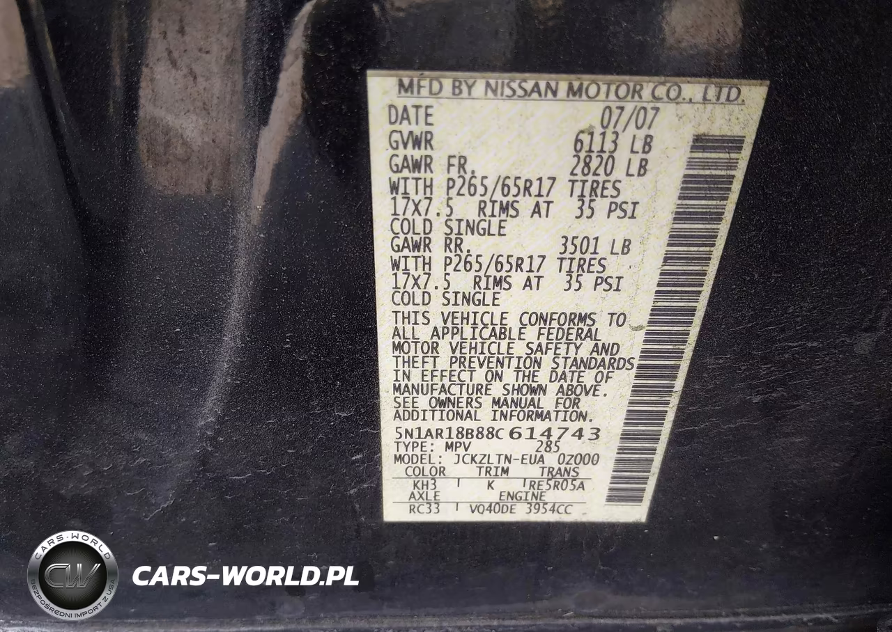 2008 Nissan Pathfinder Se VIN:5N1AR18B88C614743 - 9