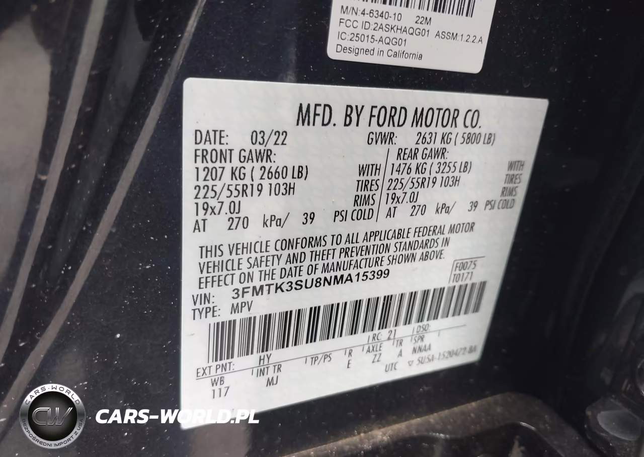 2022 Ford Mustang Mach-E Premium VIN:3FMTK3SU8NMA15399 - 9