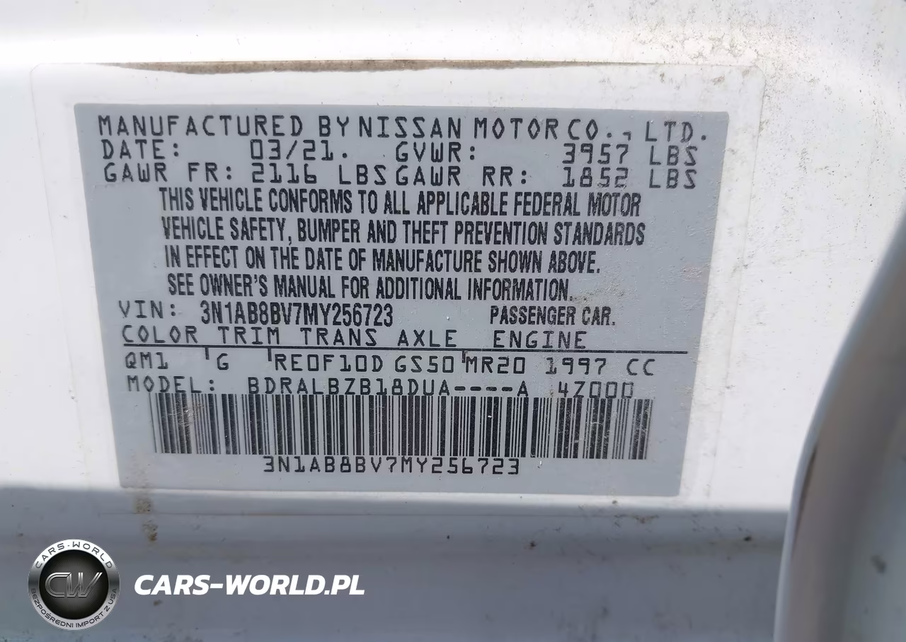 2021 Nissan Sentra S Xtronic Cvt VIN:3N1AB8BV7MY256723 - 9