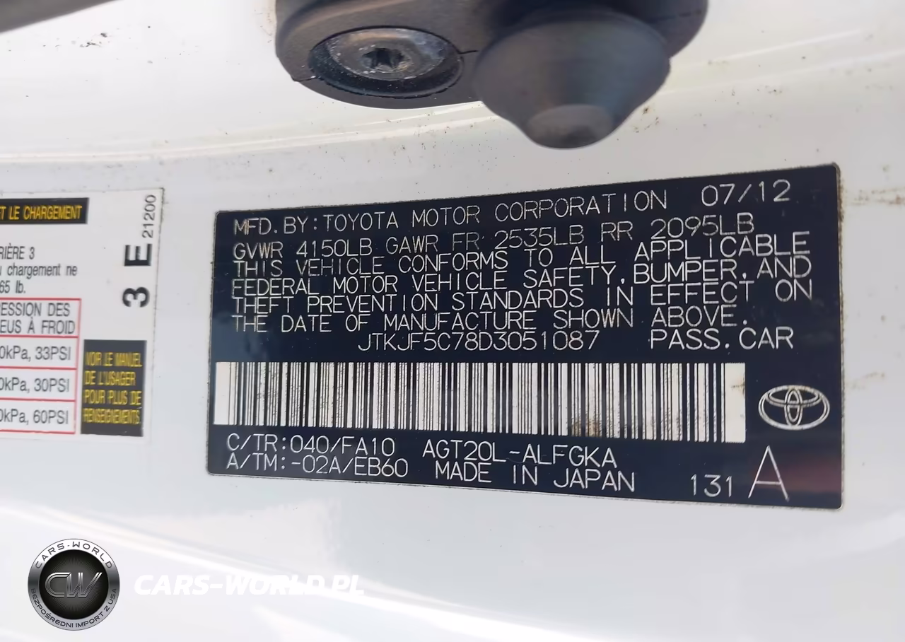 2013 Scion Tc VIN:JTKJF5C78D3051087 - 9
