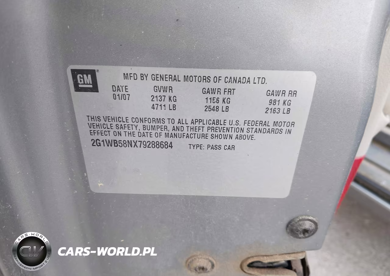 2007 Chevrolet Impala Ls VIN:2G1WB58NX79288684 - 9