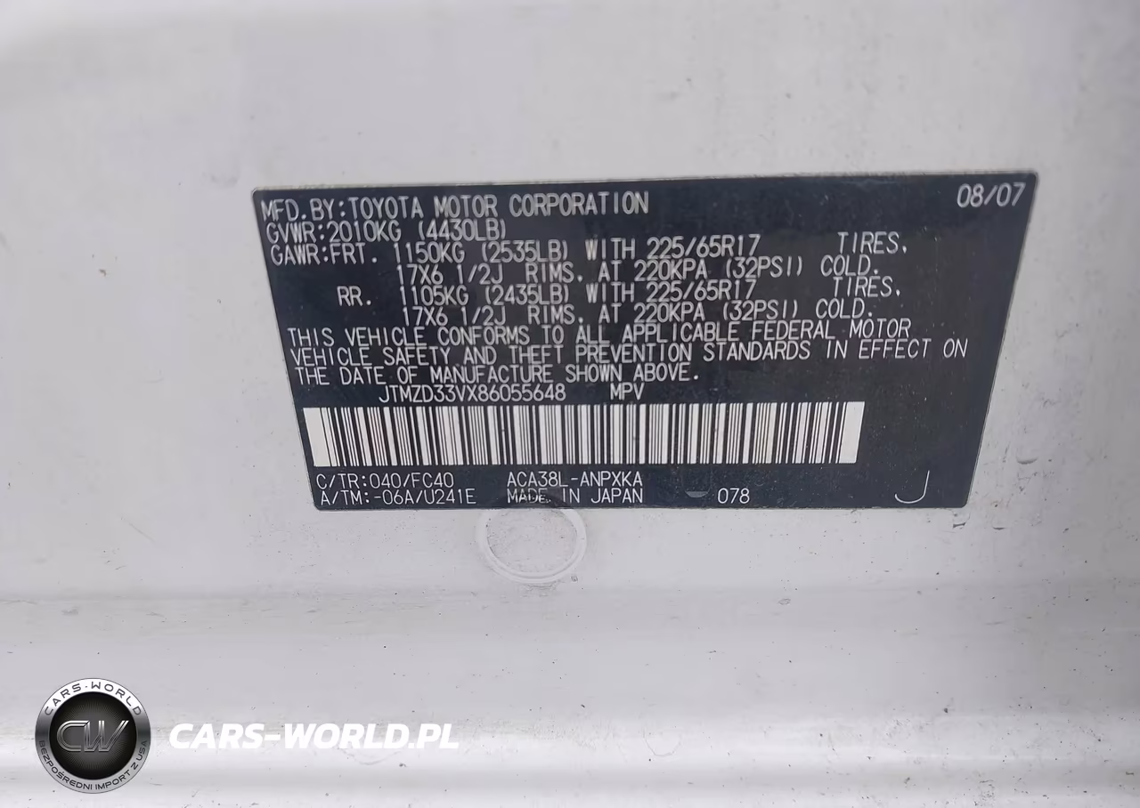 2008 Toyota Rav4 VIN:JTMZD33VX86055648 - 9