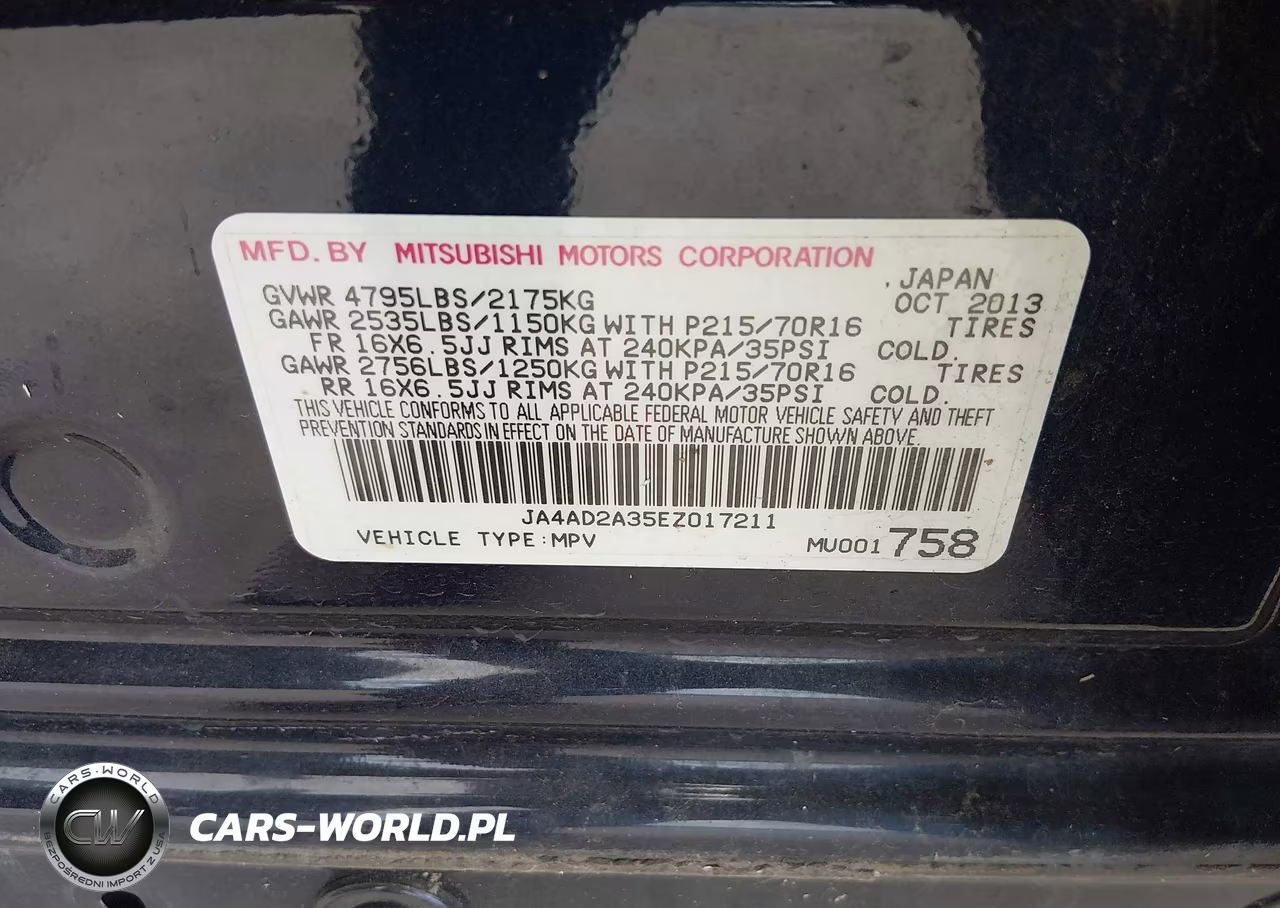 2014 Mitsubishi Outlander Es VIN:JA4AD2A35EZ017211 - 9