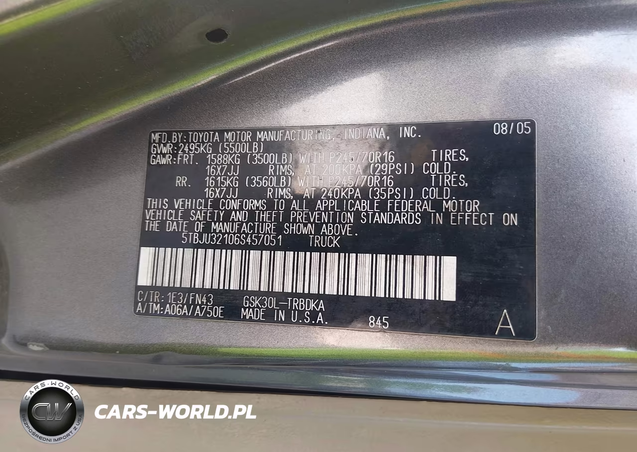2006 Toyota Tundra VIN:5TBJU32106S457051 - 9