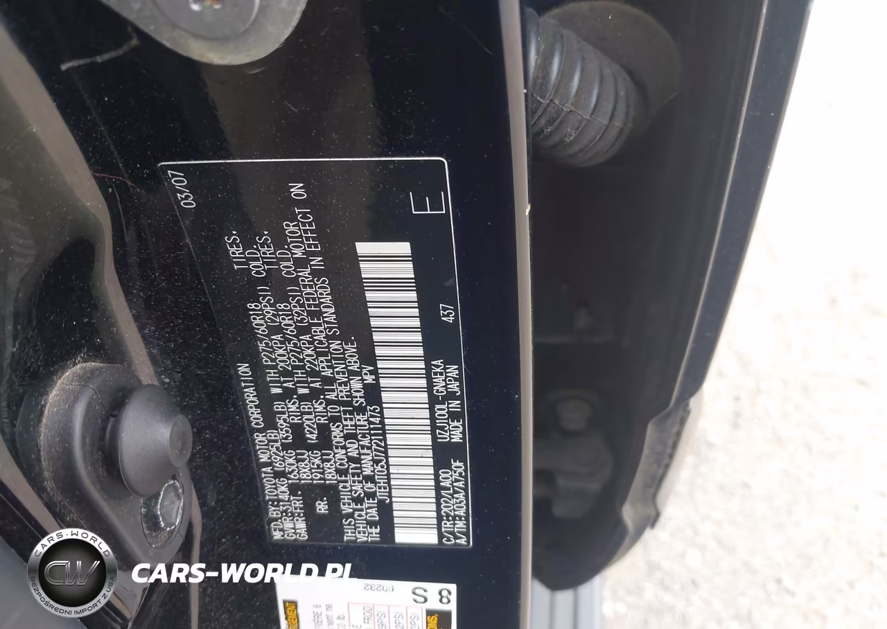 2007 Toyota Land Cruiser V8 (A5) VIN:JTEHT05J772111473 - 9