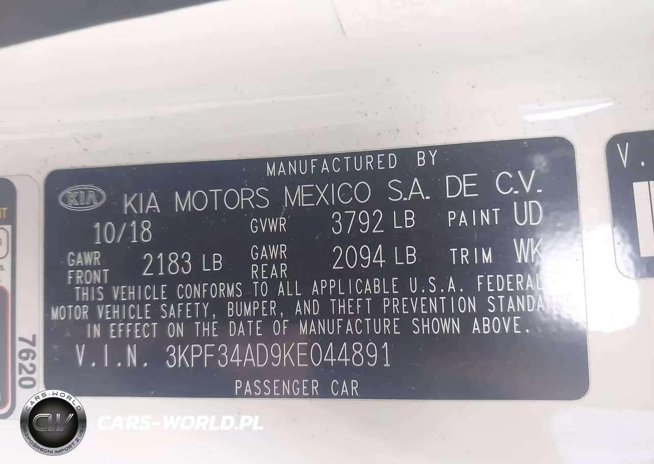 2019 Kia Forte S VIN:3KPF34AD9KE044891 - 9