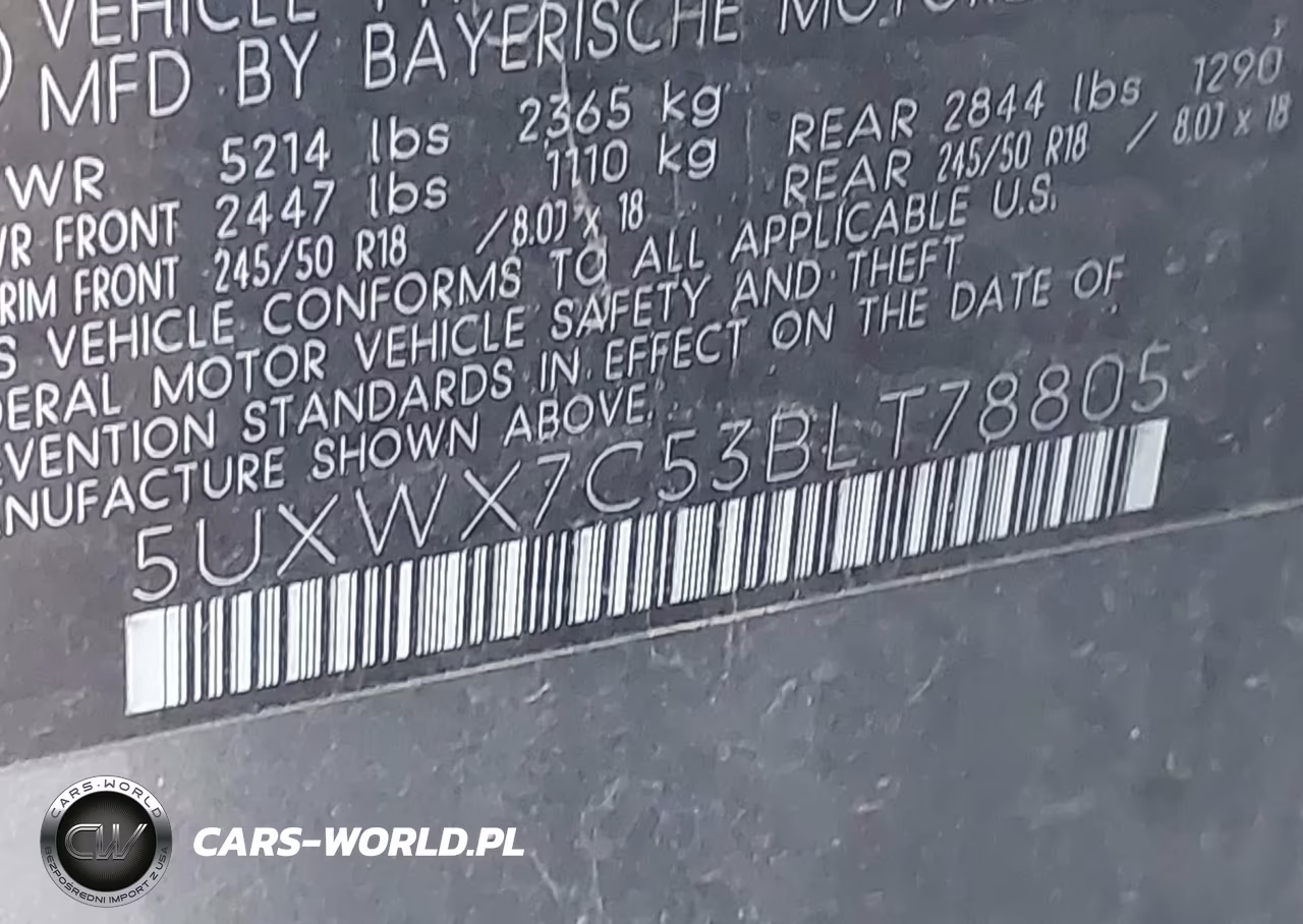 2011 BMW X3 xDrive35I VIN:5UXWX7C53BLT78805 - 9