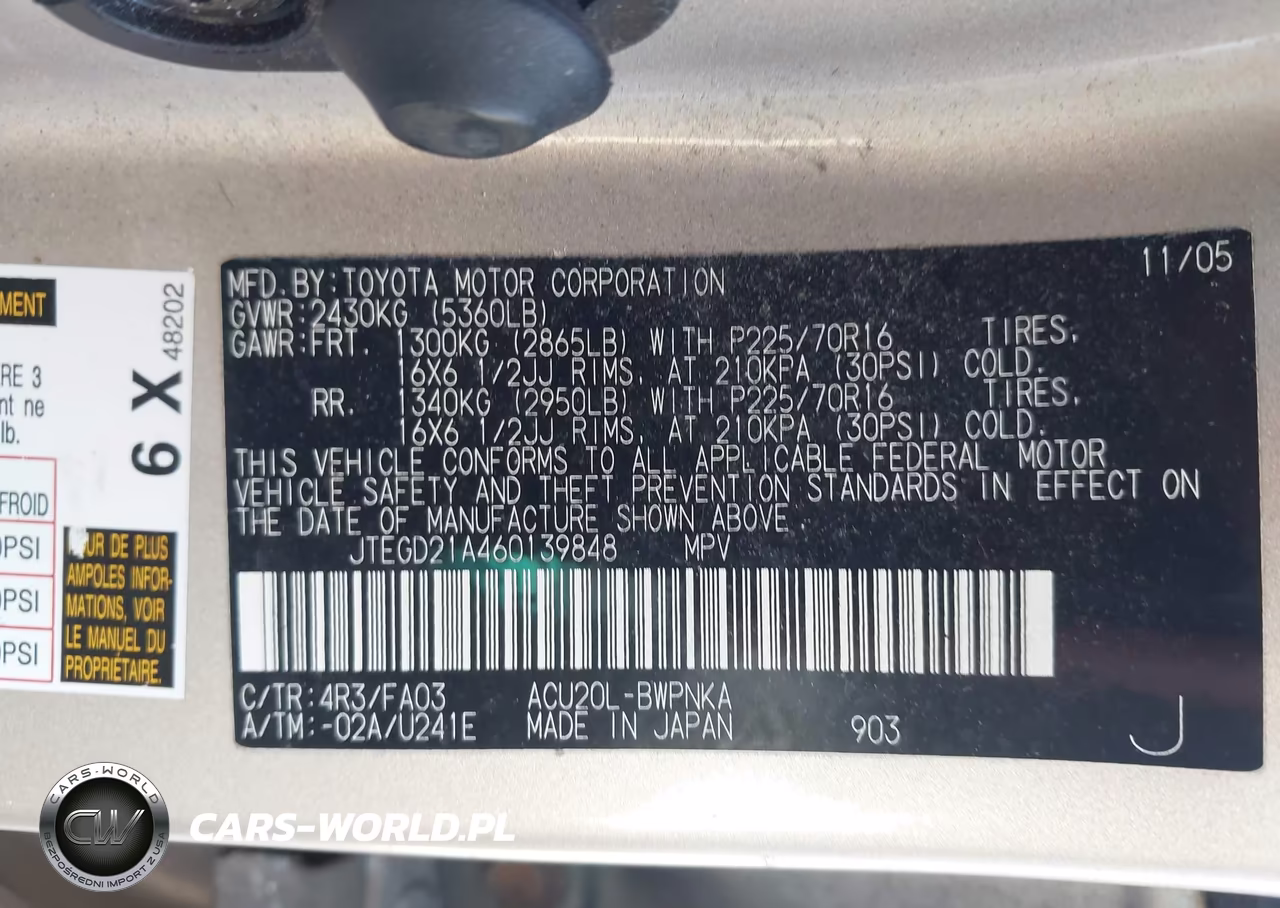 2006 Toyota Highlander VIN:JTEGD21A460139848 - 9