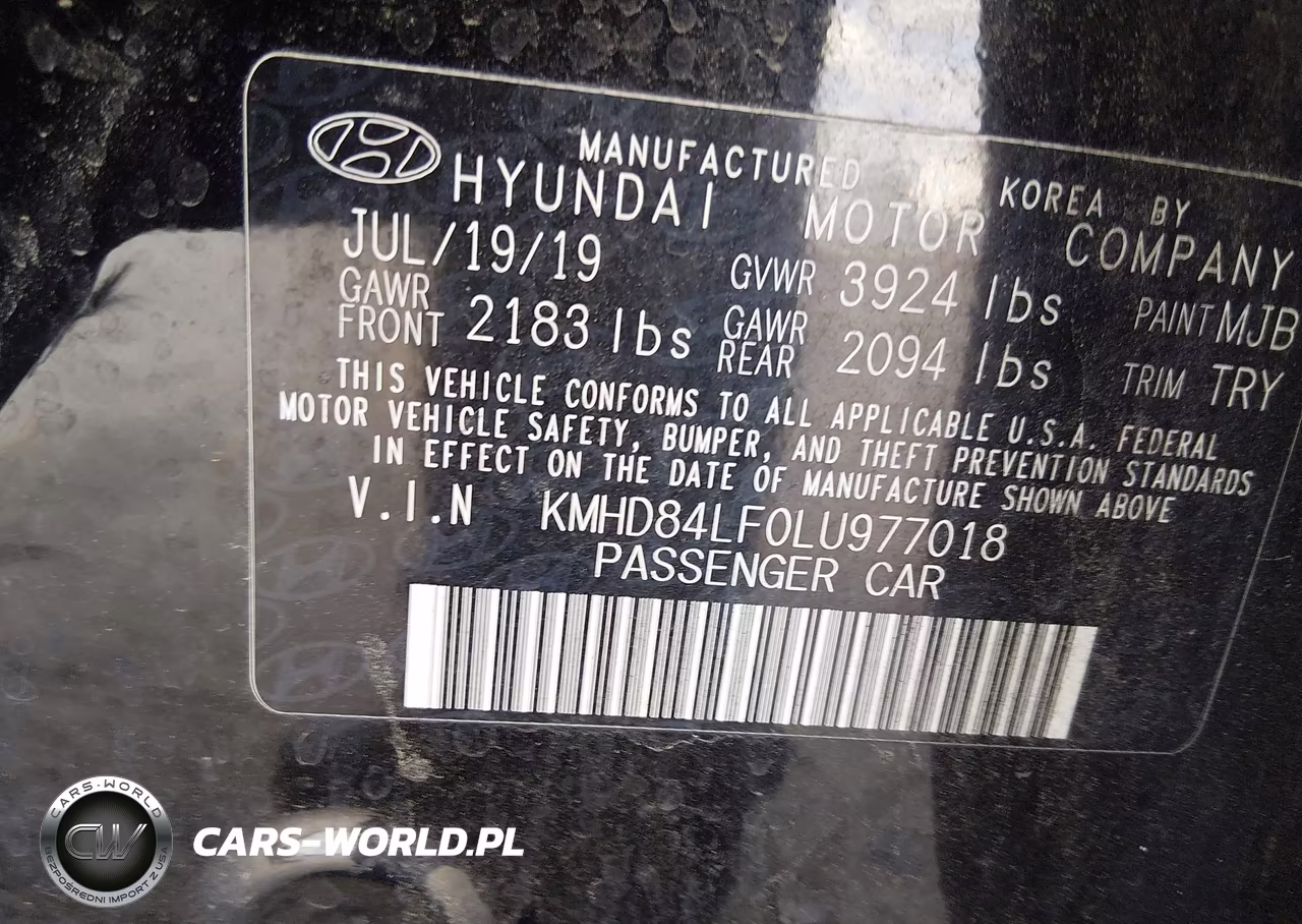 2020 Hyundai Elantra Sel VIN:KMHD84LF0LU977018 - 9