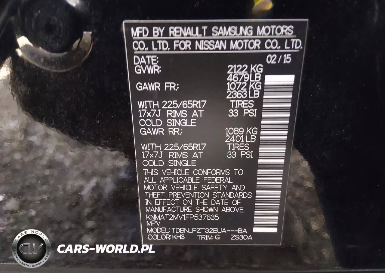 2015 Nissan Rogue S VIN:KNMAT2MV1FP537635 - 9