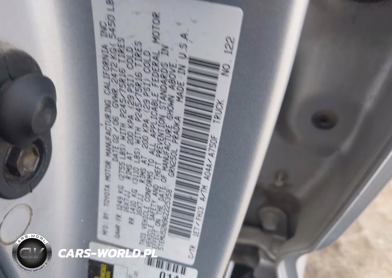 2006 Toyota Tacoma Base V6 VIN:5TEMU52N96Z225358 - 9