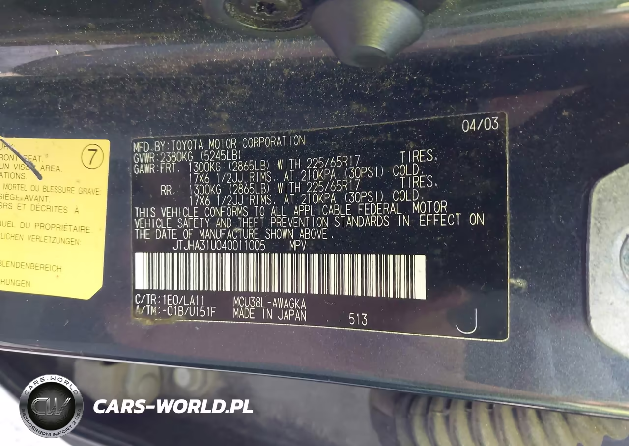 2004 Lexus Rx 330 VIN:JTJHA31U040011005 - 9