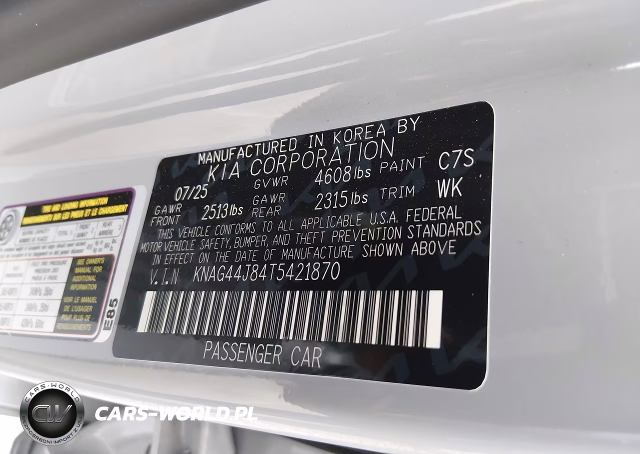 2026 Kia K5 Gt VIN:KNAG44J84T5421870 - 9